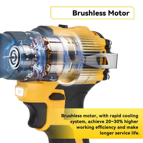 Compact, lightweight Yangtzone drill ideal for hand-held use on DIY projects.