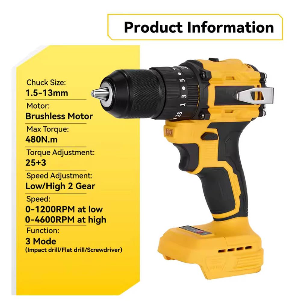 Safety lock feature on the drill prevents accidental startup during storage.