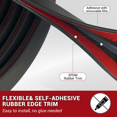 YANRUIPRO EPDM edge trim easy cut bend fits curved corners and straight edges