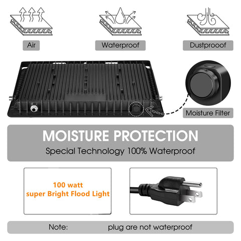 YANYCN 11600 lumen output delivers high-brightness security lighting.