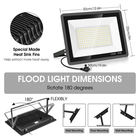 YANYCN 120-degree beam angle provides wide-area illumination.