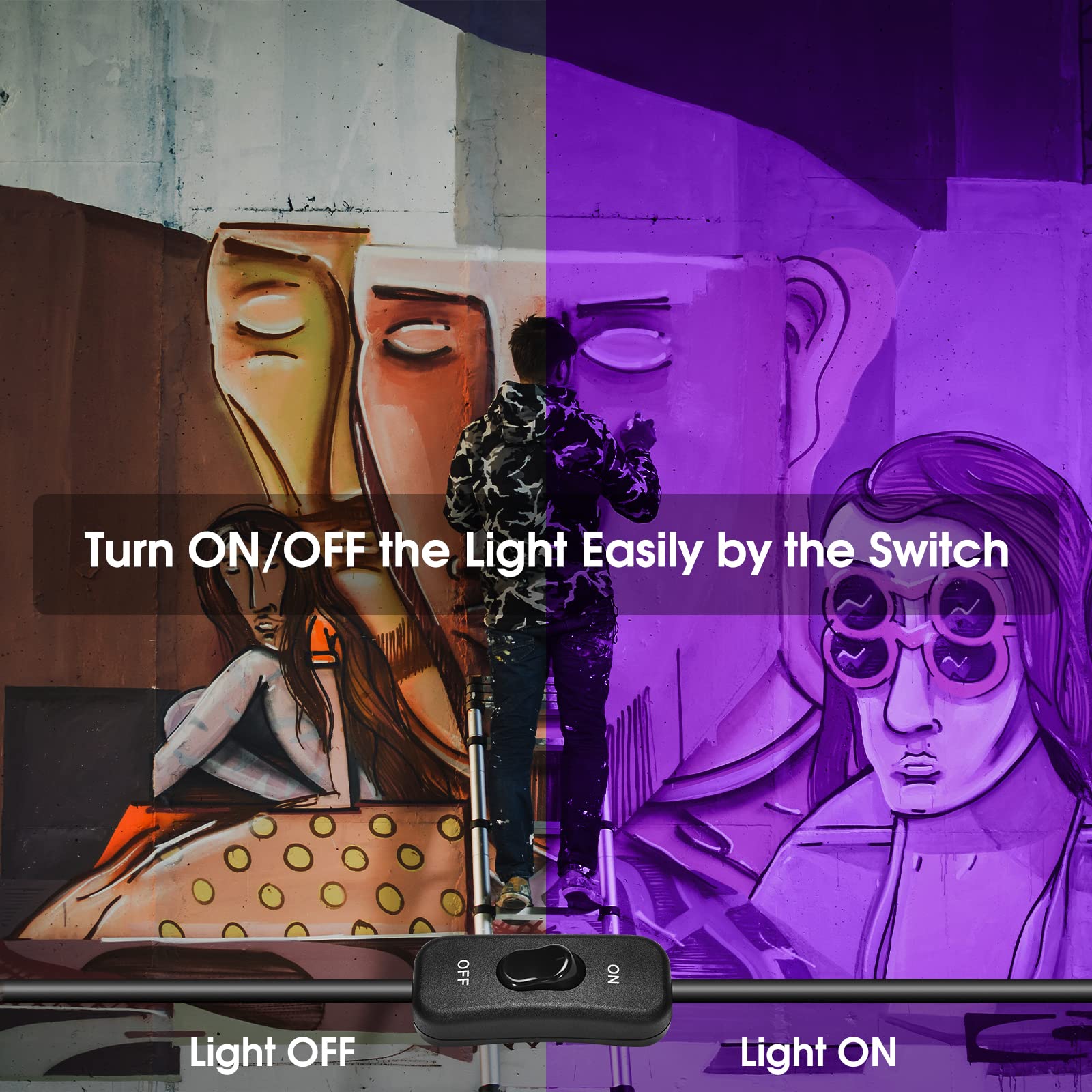 YANYCN unit with 5 ft cord and switch for easy setup.