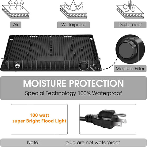 YANYCN IP66 waterproof flood light tested for outdoor use in wet conditions
