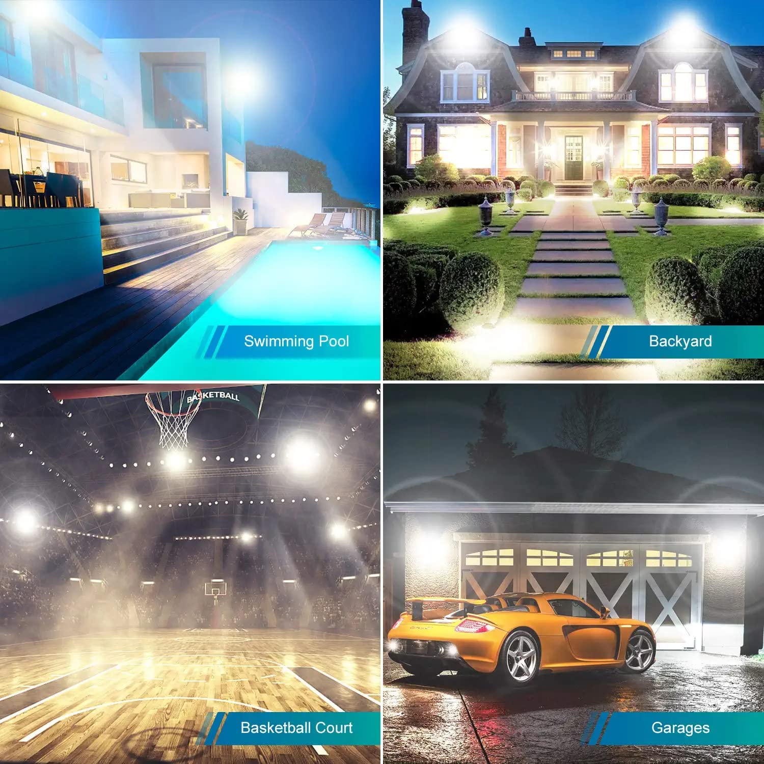 YANYCN 100W flood light wide beam provides broad coverage with glare control