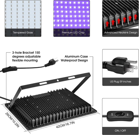 YANYCN adjustable bracket enables easy angle control for precise spotlighting.