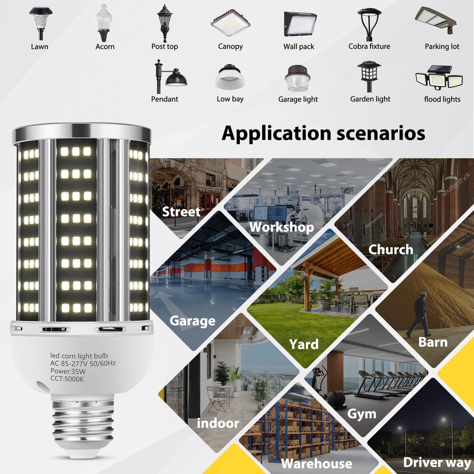 YANYCN suitable for outdoor and indoor spaces like garages and warehouses