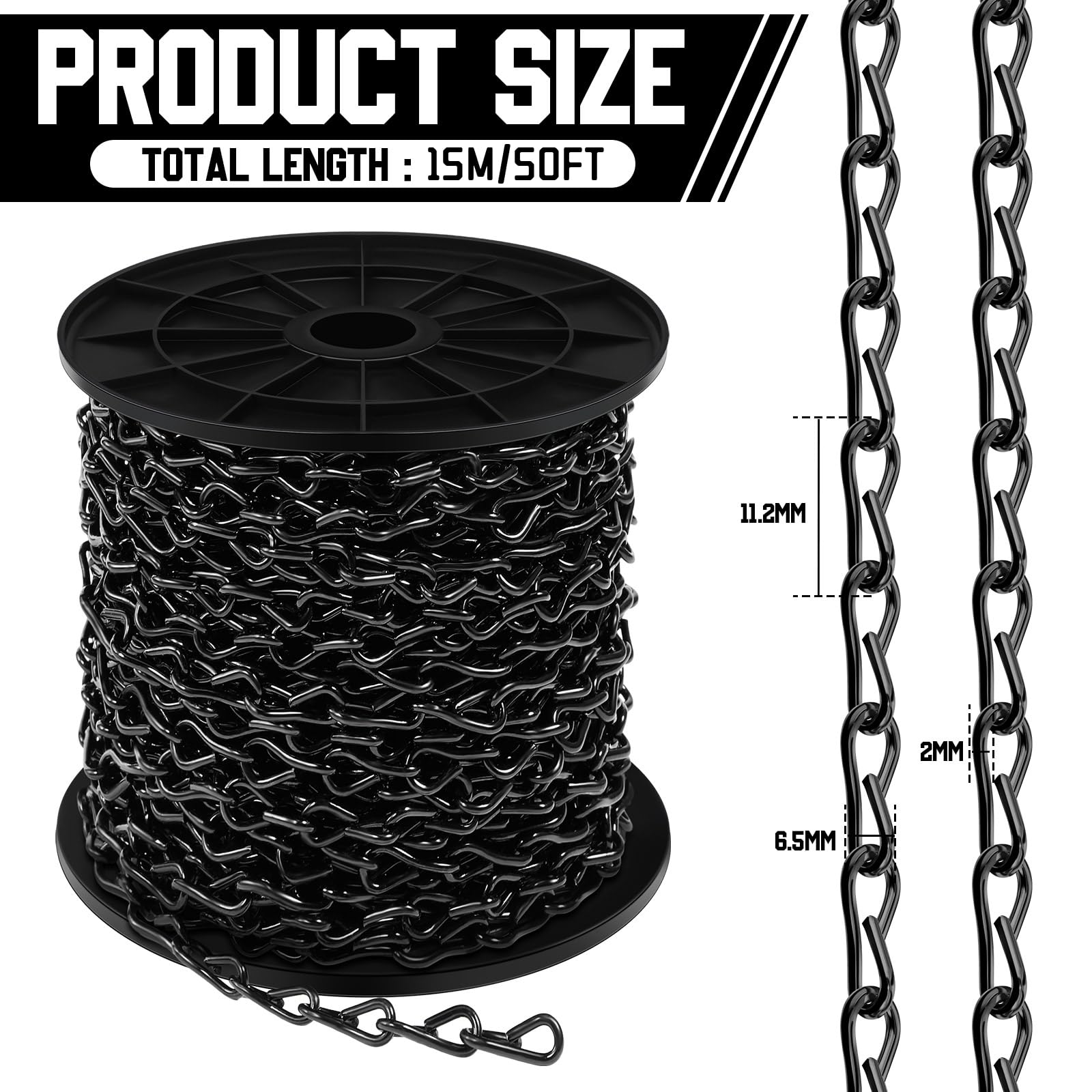 Yaocom galvanized steel S hooks included for secure hanging.