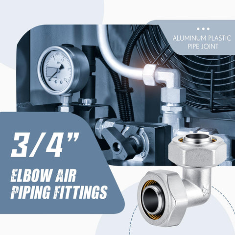 Yaocom 200 psi-rated elbow fitting supports high-pressure air systems