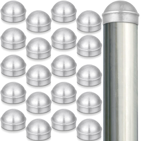 Yaocom post cap round dome for 2-3/8 in posts provides outdoor fence protection.