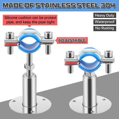 Yaocom 25–28 mm pipe clamps designed to fit 3/4 inch tubes securely.