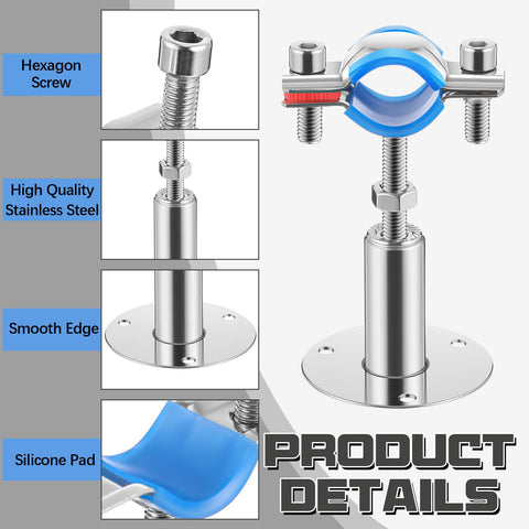 Yaocom adjustable bracket height from 50 to 100 mm for flexible piping layouts.