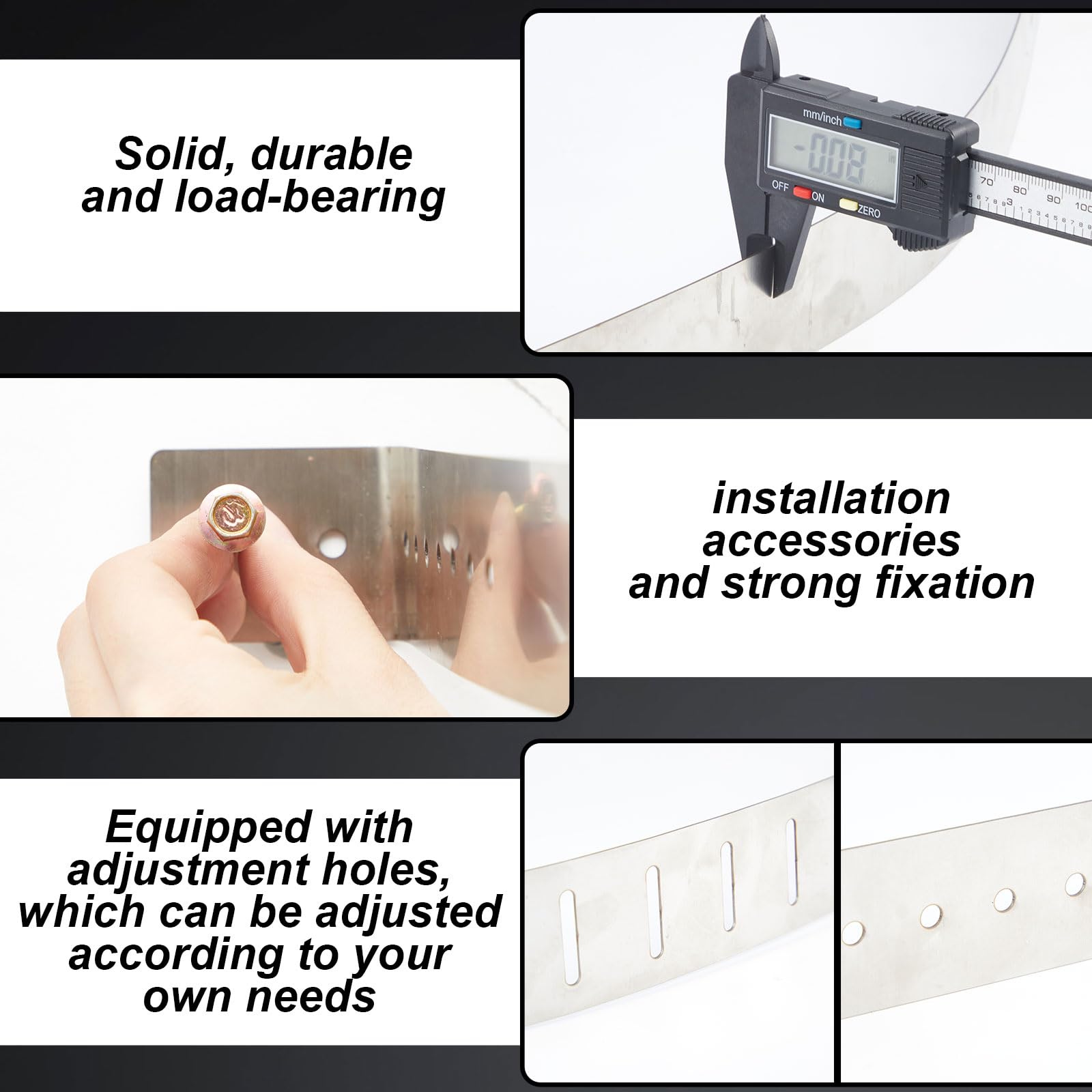 Yaocom adjustable water heater straps with holes fit various sizes up to 80 gallons