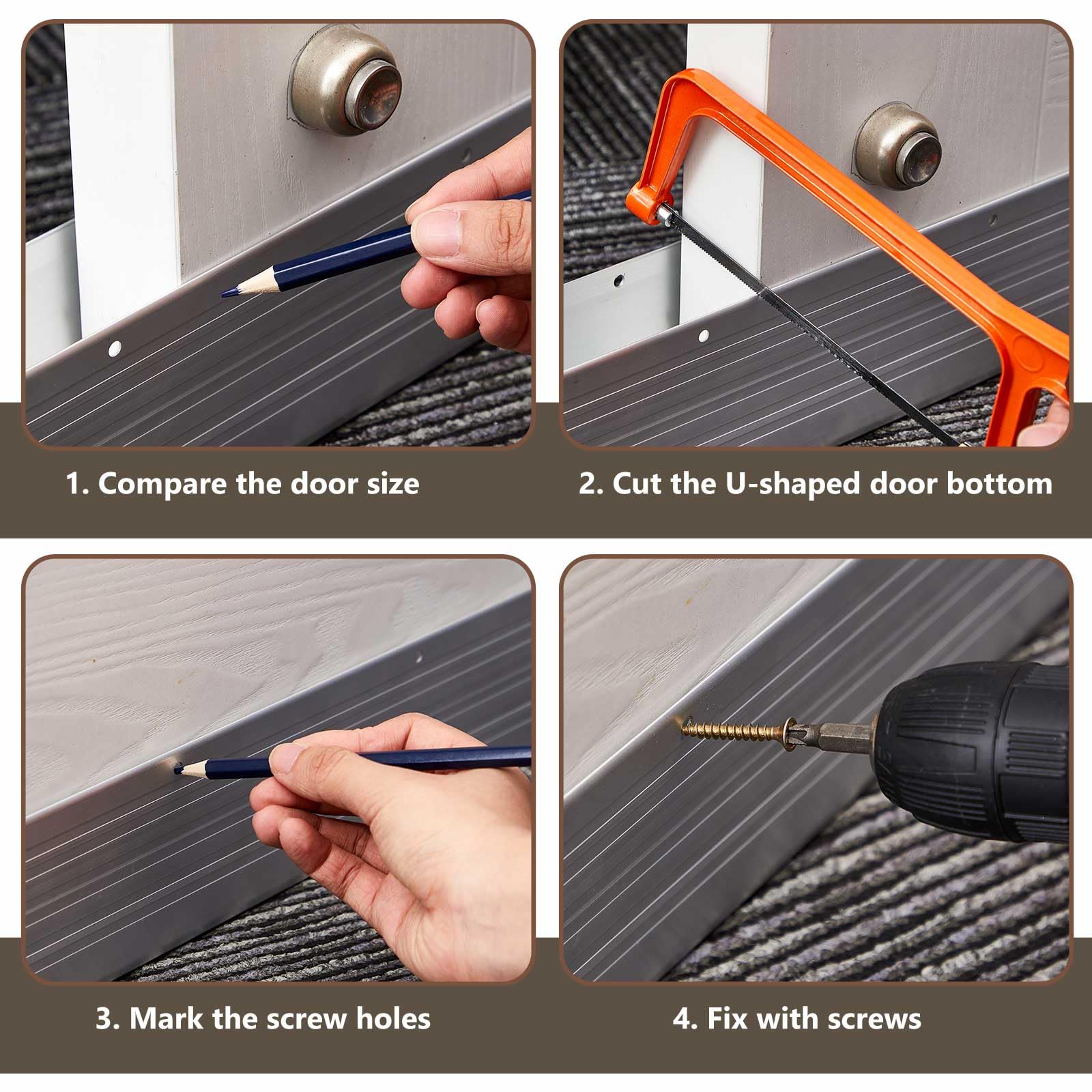 Yaocom aluminum-rubber door threshold provides durable barrier at entry
