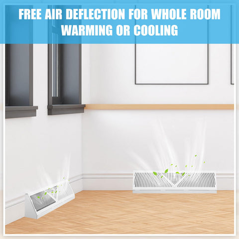 Yaocom white baseboard vent cover blends with interiors.