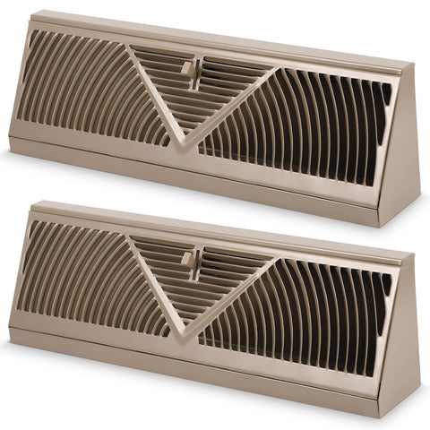 Yaocom baseboard register vent 18-inch brown cover for enhanced airflow control