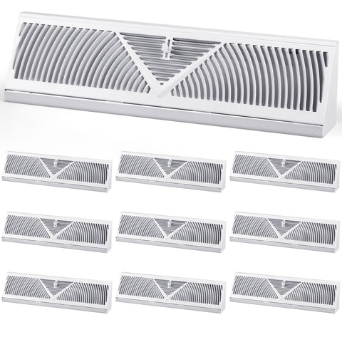 Yaocom baseboard vent cover 18 inch front view with easy airflow control