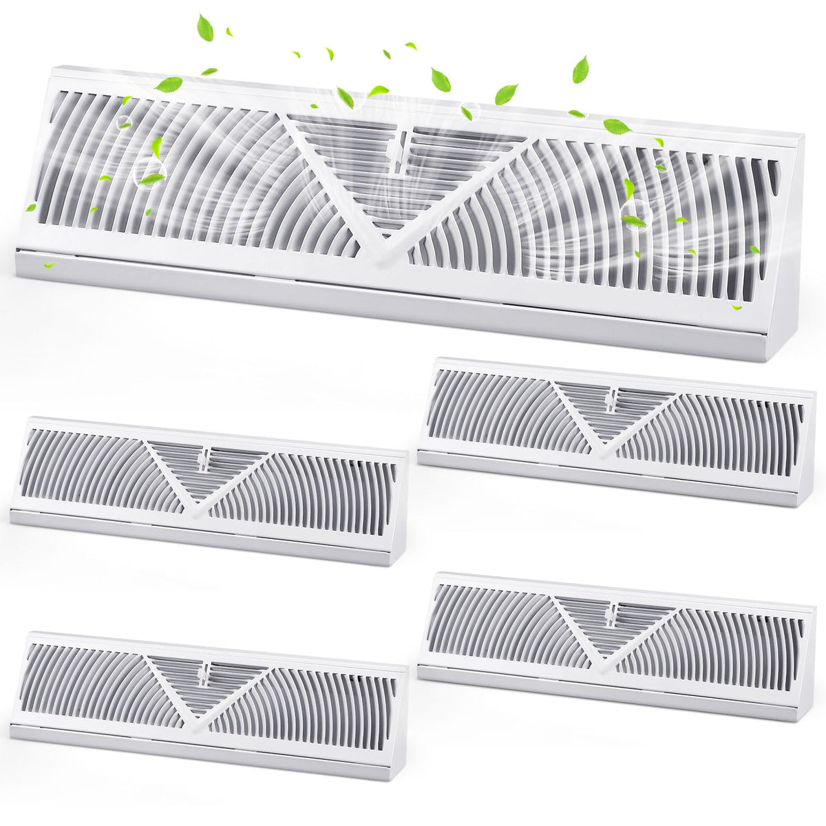 Yaocom baseboard vent cover 4-pack for versatile room airflow control