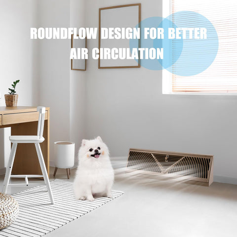 Yaocom baseboard vent suitable for room-wide air renewal brown