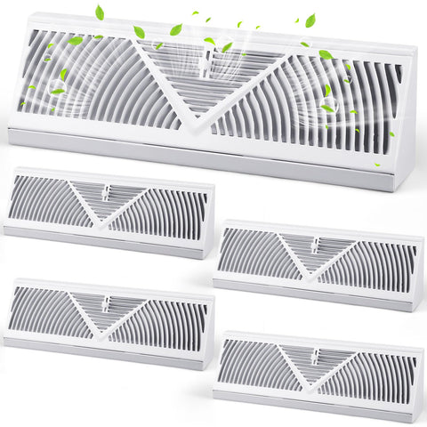 Yaocom baseboard vent set shows four-pack ready for installation in multiple rooms.