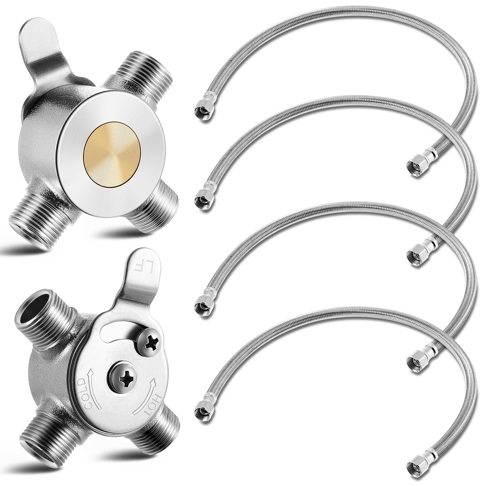 Yaocom below-deck mixing valve installation for a tidy, organized bathroom