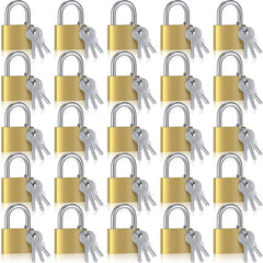 Yaocom brass padlock 24-pack with keys for shared access security.