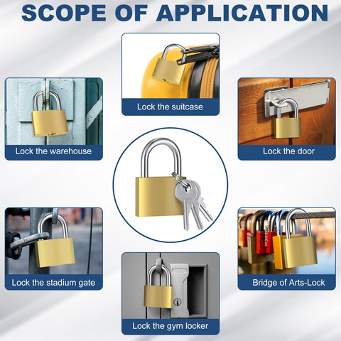 Yaocom small yellow lock ideal for luggage, bags, and boxes.