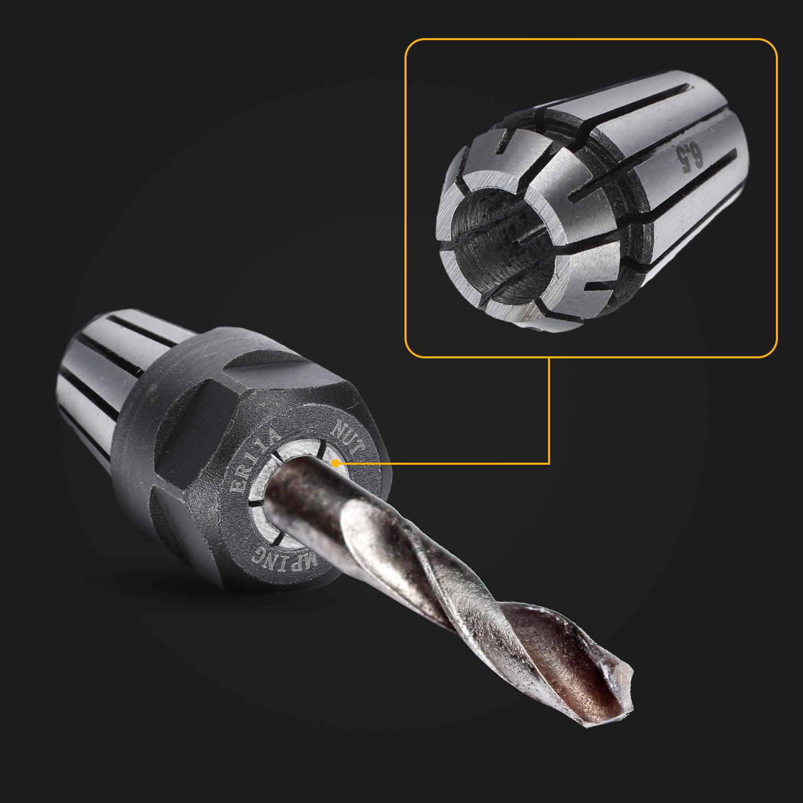 Yaocom collet sizes range from 1 mm to 7 mm for flexible engraving tasks