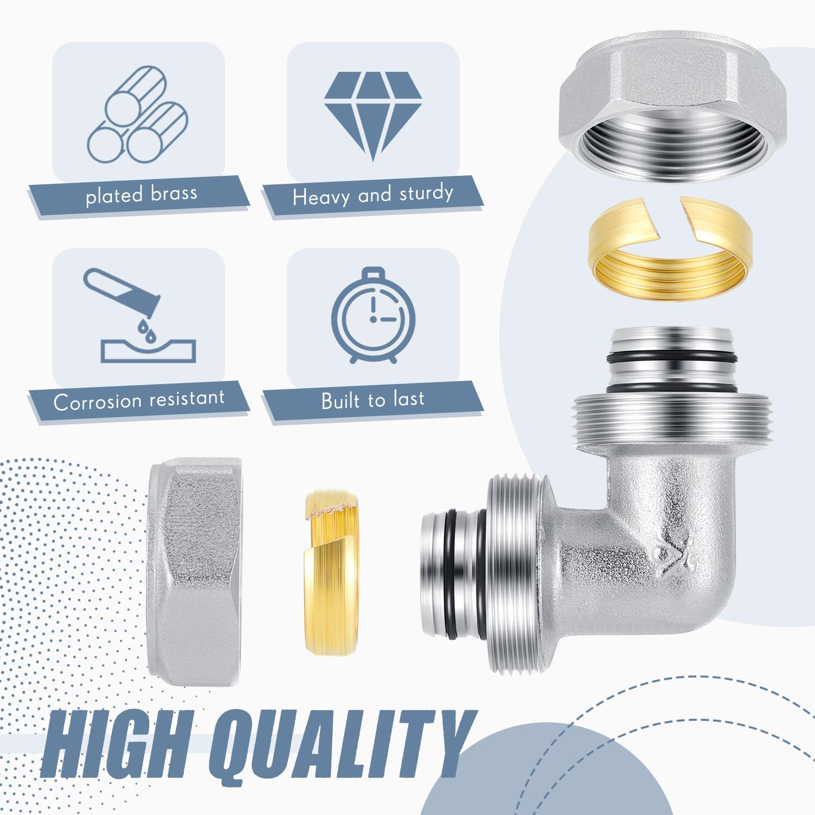 Yaocom double O-ring compression seal ensures secure, glue-free connections