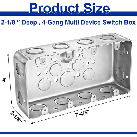 Yaocom galvanized steel box with multiple knockouts supports flexible wiring layouts.