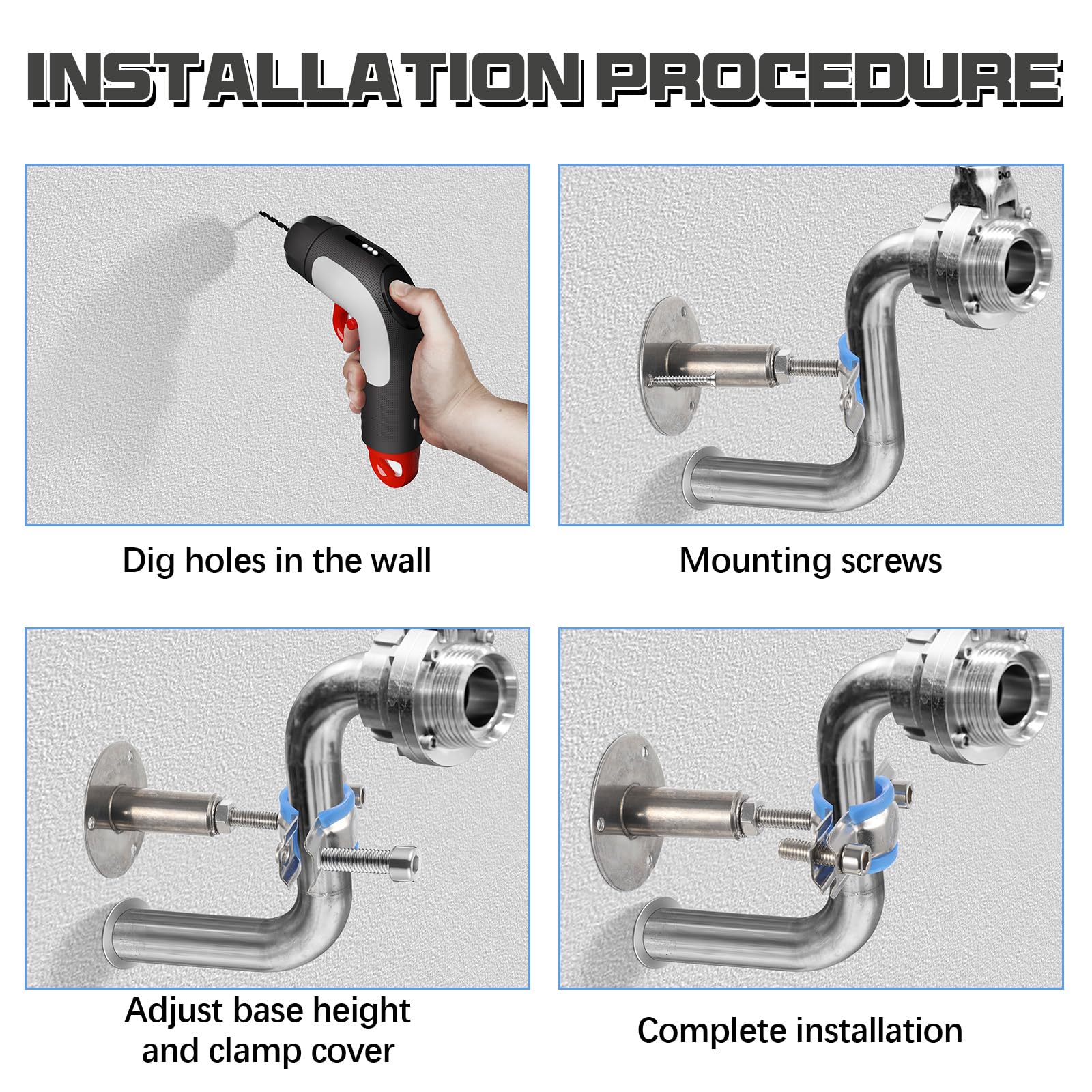 Yaocom includes screws, anchors, hex wrench, and screwdriver for easy DIY mounting.