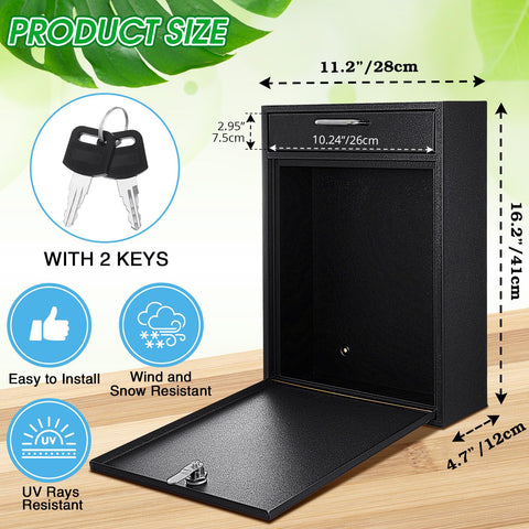 Yaocom mailbox with key ready to protect mail from rain and theft.