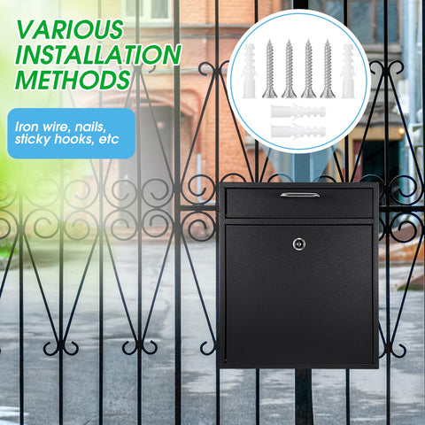 Yaocom locking mailbox mount holes detail for easy install