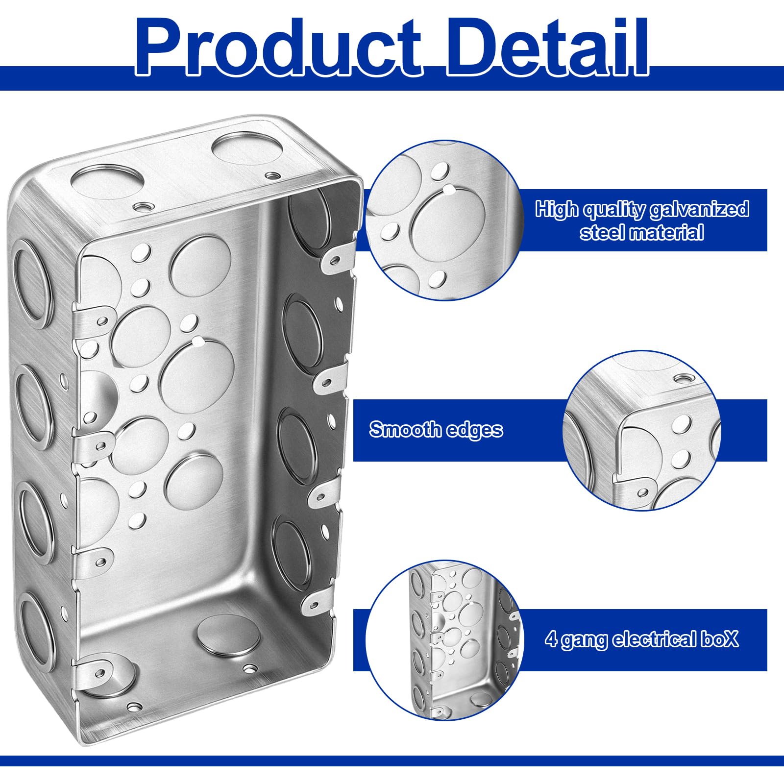 Yaocom metal box includes mounting holes for secure, easy installation.