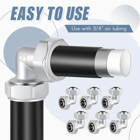 Yaocom elbow fittings ideal for shop and workshop air line networks