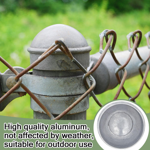 Yaocom aluminum cap with silver finish improves fence aesthetics and longevity.