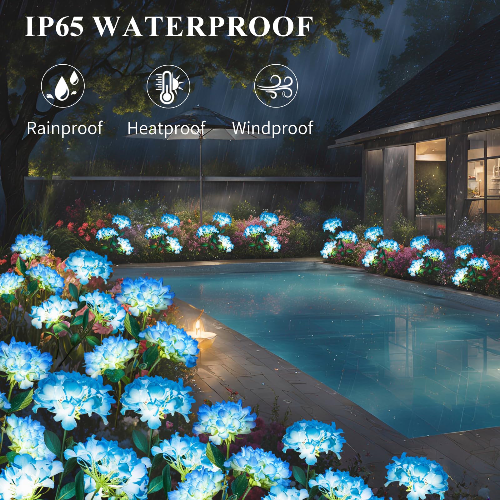 YAODEMA two-pack yard lights provide energy-saving illumination for walkways.