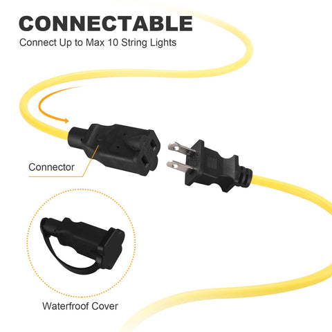 Yaoledly heavy-duty 16AWG wiring ensures flexible installation.