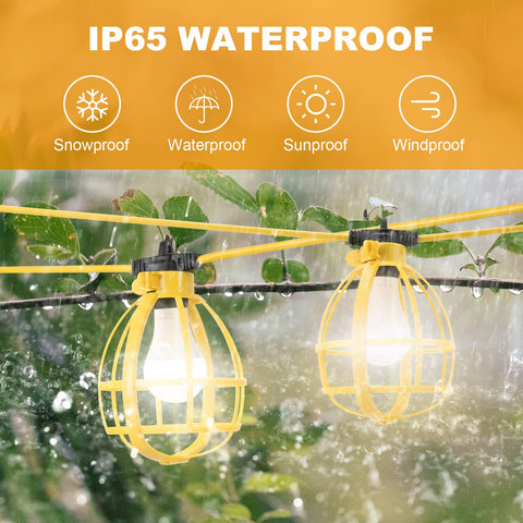 Yaoledly IP65-rated lights withstand rain and dust for reliable use outdoors.