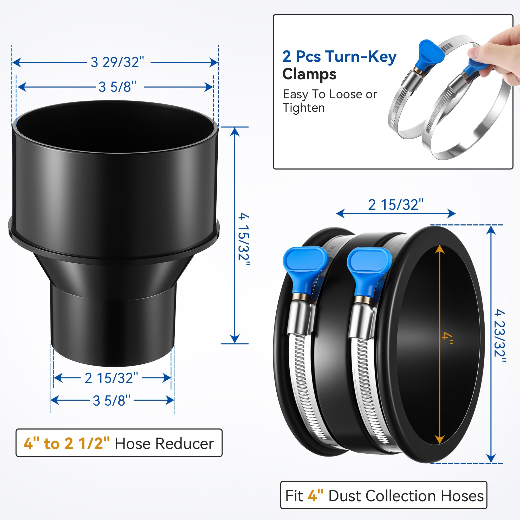 Yaomiao steel clamps with thumbscrews for quick, tool-free fittings