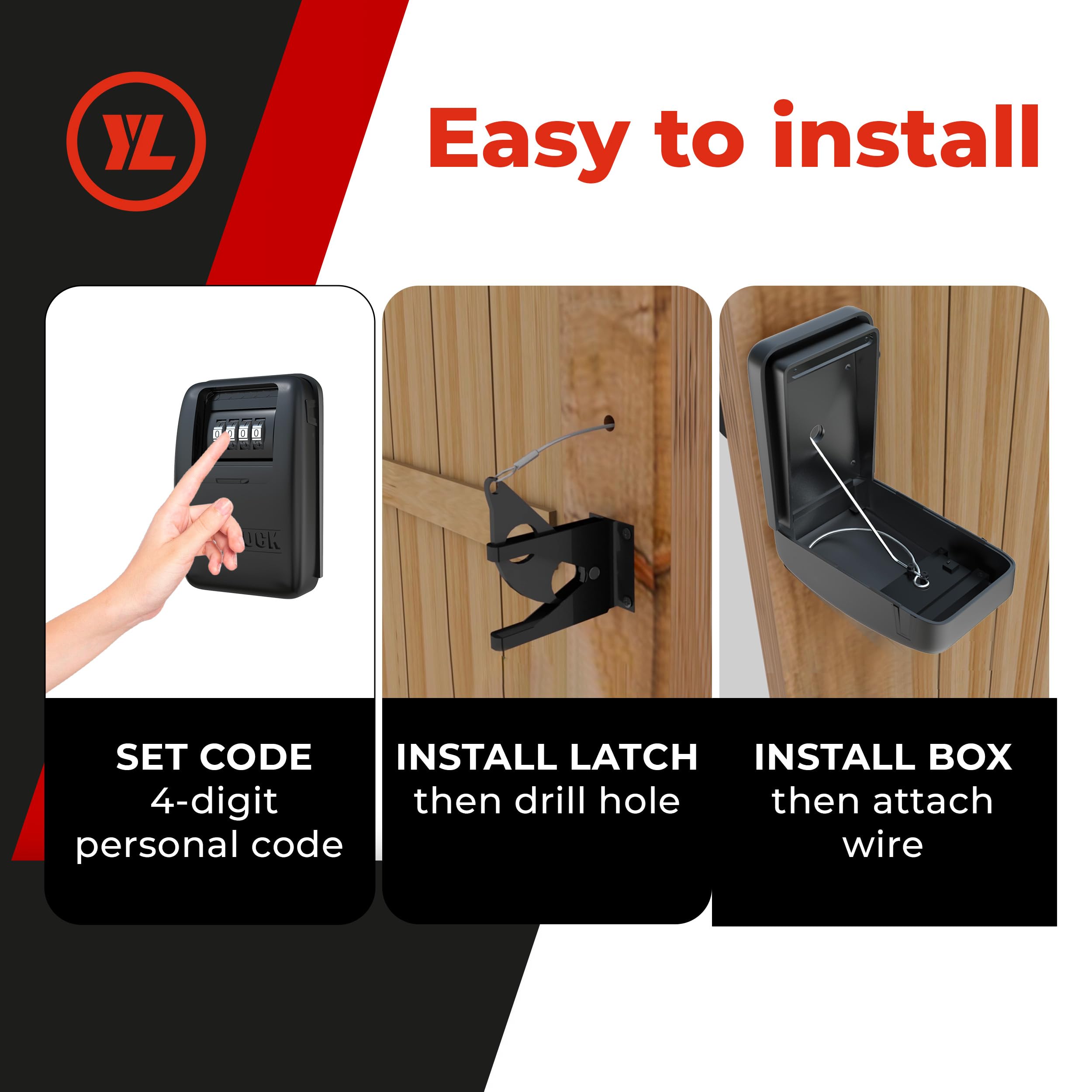 Yardlock Gate Lock XLB latch mechanism in action for secure opening