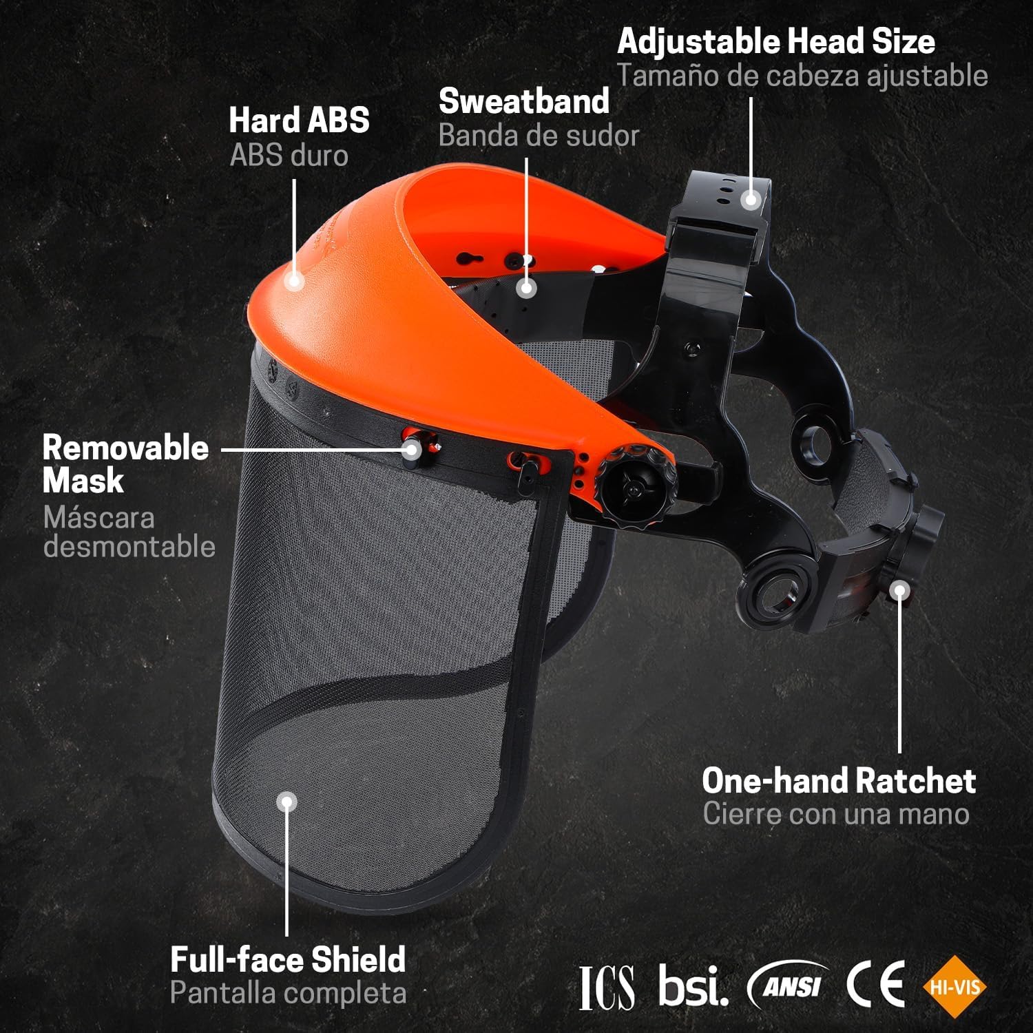YARDMARIS mesh safety helmet for forestry use with breathable protection.