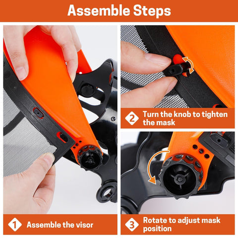YARDMARIS visor flip-up design enables quick visibility changes.