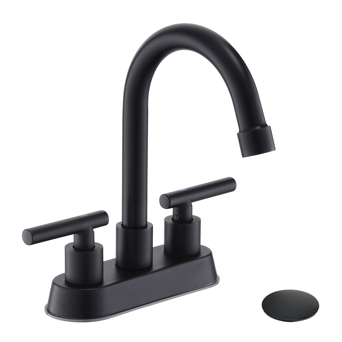 YardMonet black 2-handle faucet with matte finish, ideal for quick bathroom upgrades