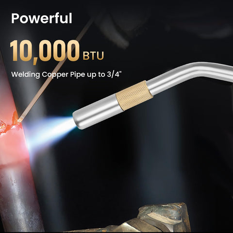 Yardwizard flame-adjustable map gas torch ideal for soldering and brazing tasks.