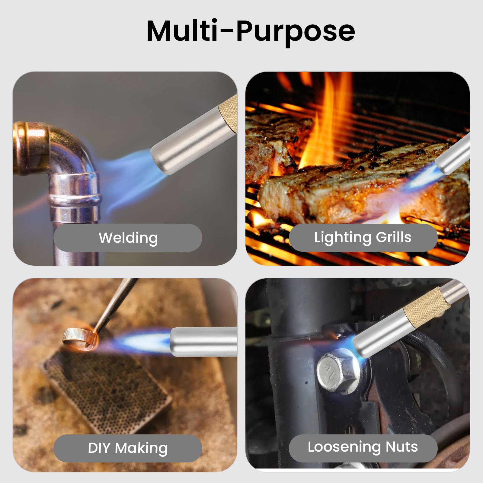 Yardwizard flame lock feature helps prevent accidental ignition during work.