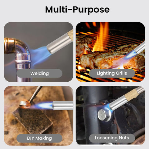 Yardwizard flame lock feature helps prevent accidental ignition during work.