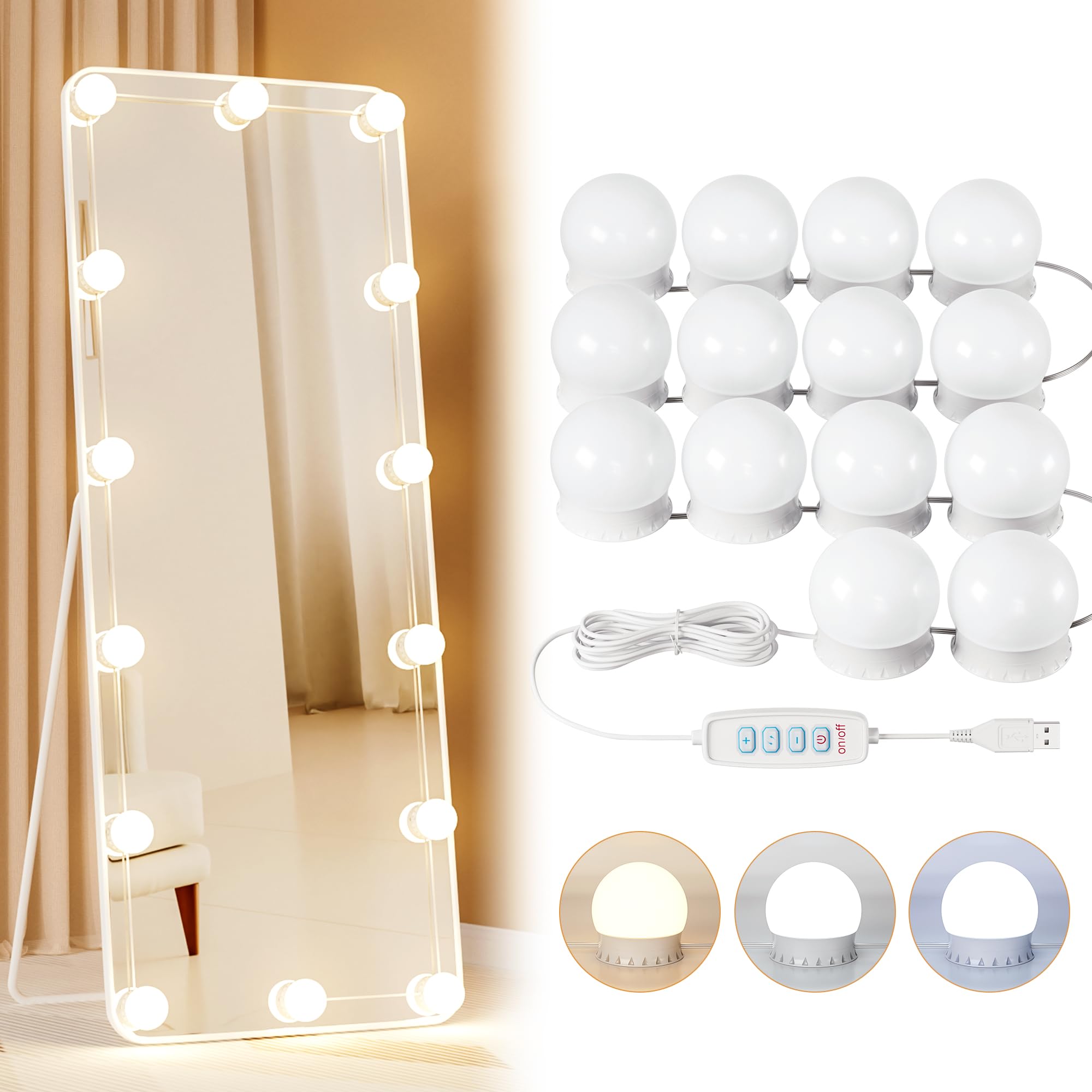 Yarnock LED vanity lights illuminate mirrors evenly for flawless makeup application.