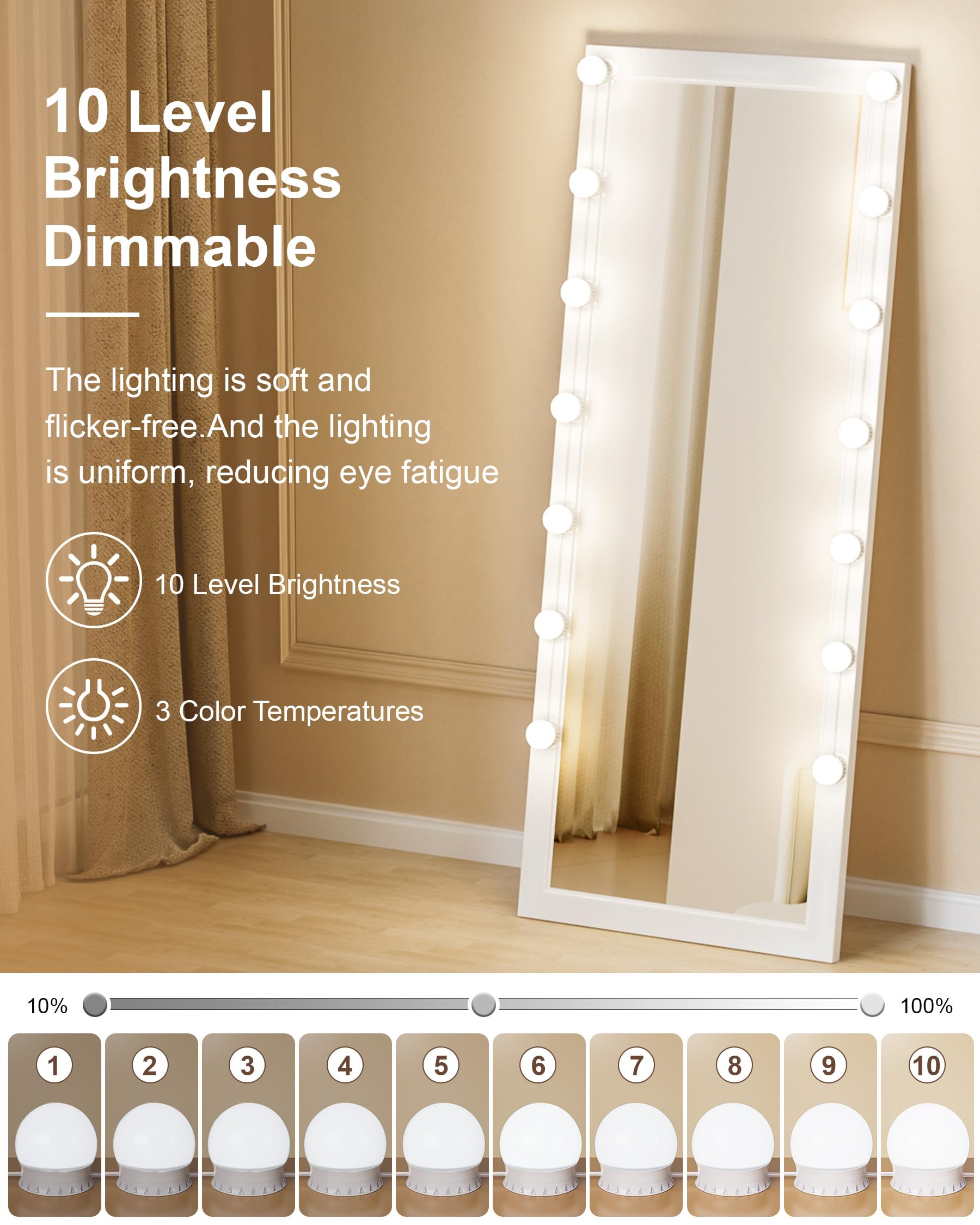 Yarnock vanity lights with adjustable wire length create a clean, clutter-free setup.