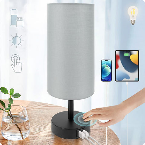 Yarra-Decor bedside lamp base touch dim control for effortless brightness on demand.