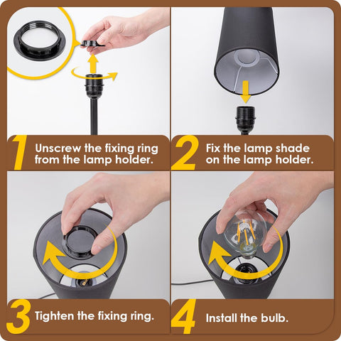 Yarra-Decor LED bulb included for immediate warm illumination.